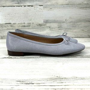 Madewell The Adelle Ballet Flat Slip on Textured Morning Misty Leather Women 9
